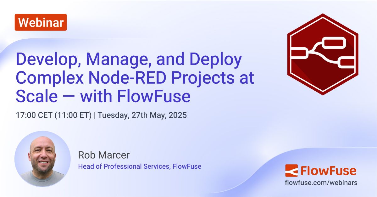 Image representing Develop, Manage, and Deploy Complex Node-RED Projects at Scale — with FlowFuse
